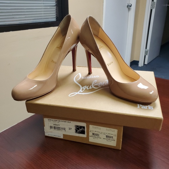 Christian Louboutin Nude Patent Pump 100 / PK20 - Picture 4 of 8